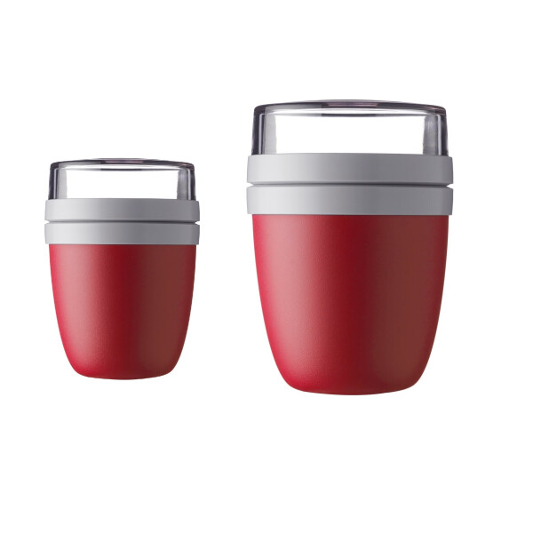 Mepal Duo Pack Lunchpot Ellipse Lunchbox Essensbehälter Reisebecher Nordic Red / Rot