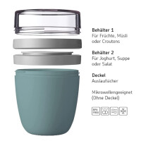 Mepal - Limited Edition Lunchpot Ellipse - Schwarz / Black Edition – 500 ml praktischer Müslibecher, Joghurtbecher, To go Becher – Geeignet für Tiefkühler, Mikrowelle und Spülmaschine, 700 ml