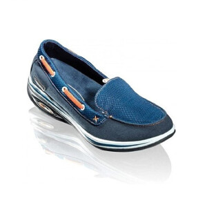 WalkMaxx Fitness Mokassins 2.0 Gr.36-42 Sandale Sommerschuhe Damen Freizeit Schuhe (37, Blau (Marineblau))