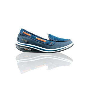 WalkMaxx Fitness Mokassins 2.0 Gr.36-42 Sandale Sommerschuhe Damen Freizeit Schuhe (37, Blau (Marineblau))