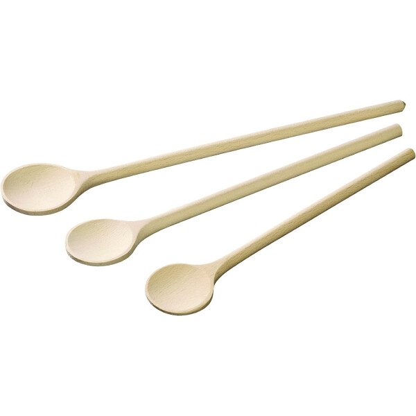 FACKELMANN 30830, 3er Set Holzlöffel - 20 cm, 25 cm, 28 cm