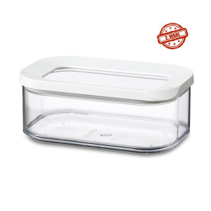 Mepal | Vorratsdose Modula – 425 ml | Frischhaltedose für Lebensmittel | spülmaschinenfest | Kunststoff | Farbe: Weiß | Maße: 14.4 x 9 x 5.9 cm
