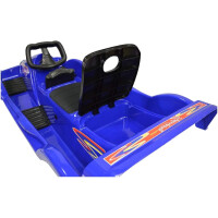 AlpenGaudi | DoubleRace Zweisitzer | Schneebob Blau | 114 x 55 x 28 cm | ideal für zwei Personen | robust & langlebig | perfekter Wintersportspaß
