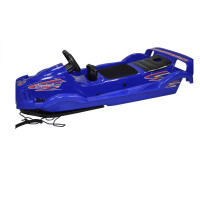 AlpenGaudi | DoubleRace Zweisitzer | Schneebob Blau | 114 x 55 x 28 cm | ideal für zwei Personen | robust & langlebig | perfekter Wintersportspaß