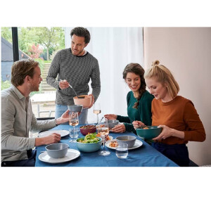 Mepal - Cirqula Multischüssel-Set 3–teilig rund Nordic lilac – 500, 1000 und 2000 ml – Verwendbar als Vorratdose, Kühlschrankdose, Gefrierdose, Mikrowellegeschirr & Servierschale mit Deckel