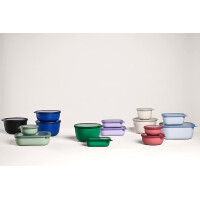 Mepal - Cirqula Multischüssel-Set 3–teilig rund Nordic lilac – 500, 1000 und 2000 ml – Verwendbar als Vorratdose, Kühlschrankdose, Gefrierdose, Mikrowellegeschirr & Servierschale mit Deckel