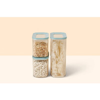 Mepal – Vorratsdosen Set Modula 3-teilig Nordic green – 2 x 1000 ml und 1 x 2000 ml - Aufbewahrungsbox mit Deckel für trockenen Lebensmitteln - Frischhaltedosen und Ordnungsboxen