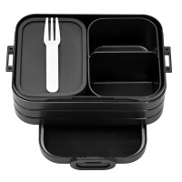 Mepal - Lunchbox Take A break midi - Brotdose mit Fächern - Geeignet für bis zu 4 butterbrote - Ideal für mealprep - 900 ml - Limited Edition Schwarz/Black Edition