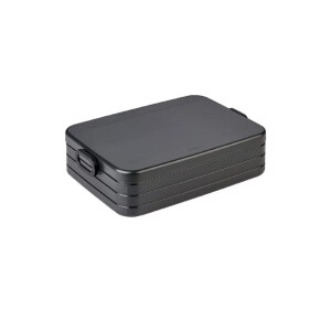 Mepal 2-tlg Bento-Lunchboxen Set Klein/Groß Take A – Brotdose mit Fächern, geeignet für bis zu 4 BZW. 8 Butterbrote, TPE/pp/abs, 0 mm Nordic Black
