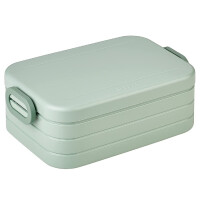 Mepal 2-tlg Bento-Lunchboxen Set Klein/Groß Take A – Brotdose mit Fächern, geeignet für bis zu 4 BZW. 8 Butterbrote, TPE/pp/abs, 0 mm Nordic Sage