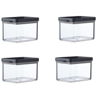 Mepal 4-tlg Vorratsdosen Spar-Set Omnia 700 ml Nordic Black Vorratsdose Frischhaltedose - ideal für die Aufbewahrung von trockenen Lebensmitteln
