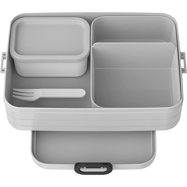 Mepal - Lunchbox Take A break large - Brotdose mit Fächern - Geeignet für bis zu 8 butterbrote - Ideal für mealprep - 1500 ml - Limited Edition Cool Grey