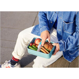 Mepal 2-tlg Take a Break Set – Vivid Mauve – Groß/Klein – Lunchbox mit Trennwand – ideal für Mealprep – spülmaschinenfest, ABS