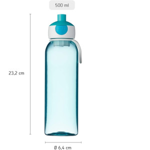 Mepal - Pausenset Campus Blau - Wasserflasche und Brotdose mit Bento-Einsatz – ideal für Schule und Freizeit – bruchfestes Material - auslaufsicher - Spülmaschinengeeignet