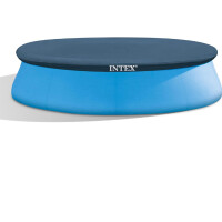 Intex 10 foot (3.05 m) Easy Set Swimming Pool Cover #28021. Round cover measures 2.8 m, (9.4 ft) suitable for Intex pools with base diameter of 3.05 m (10 foot).