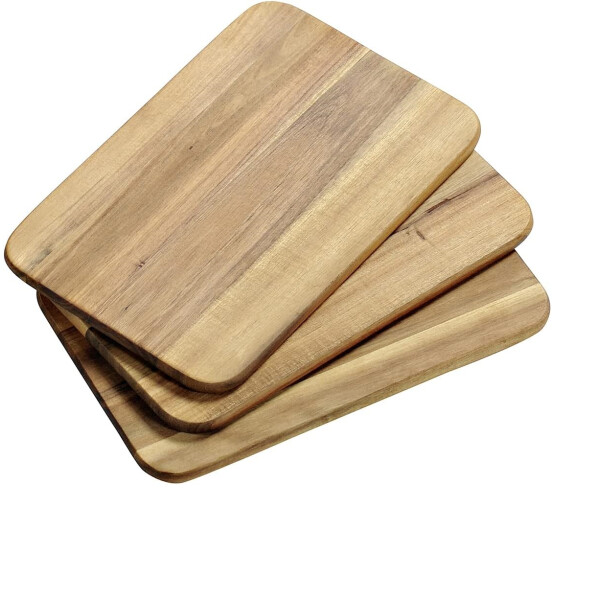 Kesper Frühstücksbrettchen Akazie 23x15x1cm, Natur (3er Pack)