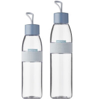 Mepal  Duo Pack Trinkflasche Ellipse Nordic Blue  500 & 700 ml Inhalt  auch für kohlensäurehaltige Getränke  bruchfestes Material - auslaufsicher - Spülmaschinengeeignet