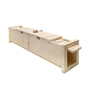 Neustanlo - Holzkastenfalle für Marder - zum schonenden Lebendfang von Mardern, Iltis und Katzen - ohne Schlagkraft - aus hochwertigen Fichtenholz - 1100 x 140 x 200 mm
