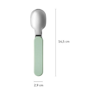 Mepal 107645516800 Faltbarer Löffel Ellipse Nordic denim  wiederverwendbar  Besteck für unterwegs  ideal für Müslibecher to go-spülmaschinengeeignet, Edelstahl