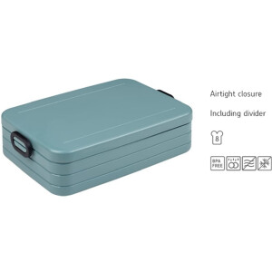 Mepal - Lunchbox Take a Break Large - Brotdose To Go - Für 4 Sandwiches oder 8 Brotscheiben - Meal Prep Box - Essensbox mit Unterteilung - Spülmaschinenfest - 1500 ml - Vivid Blue