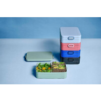 Mepal - Lunchbox Take a Break Large - Brotdose To Go - Für 4 Sandwiches oder 8 Brotscheiben - Meal Prep Box - Essensbox mit Unterteilung - Spülmaschinenfest - 1500 ml - Vivid Blue