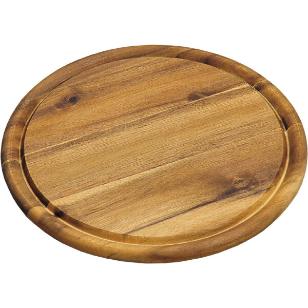 Kesper 28442 Versperbrett mit Saftrille, Holz, braun, 25 x 25 x 1.5 cm