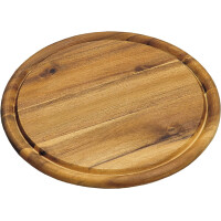 Kesper 28442 Versperbrett mit Saftrille, Holz, braun, 25 x 25 x 1.5 cm