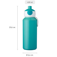 Mepal Trinkflasche Pop-up 400 ml Campus Kinderflasche - Paw Patrol Girls, 107410065397, Bunt