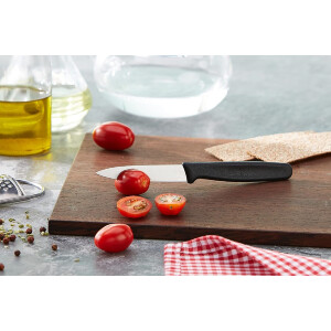 Victorinox, 5.0603, Standard, Gemüsemesser, Extra scharfe Klinge, mit geradem Schliff, robuster Kunststoff-Griff, Schwarz, Made in Switzerland, Spülmaschinengeeignet