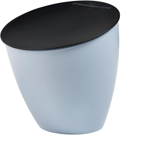 Mepal  Abfallbehälter Calypso Nordic blau  2200 ml  ideal für die Küchenabfälle  Klappbarer Deckel schließt gut ab - Braucht wenig Platz - Spülmaschinengeeignet