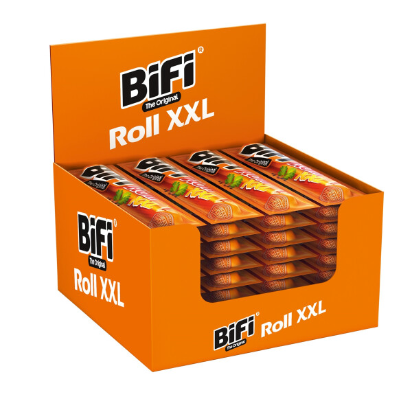 BiFi Roll XXL | 24er Pack | (24 x 70 g) herzhafter Salami Fleischsnack | knuspriger Teigmantel | perfekt für unterwegs