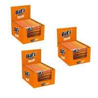 BiFi | Roll Mini-Salami | 3 x 24 Stück je 45 g | Weizengebäck Snack
