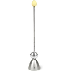 Take 2 | Clack Eierköpfer | Edelstahl | Gelb | präziser Eierschalenschnitt | ergonomisches Design | leicht zu reinigen | Maße: 24 x 4 x 24 cm