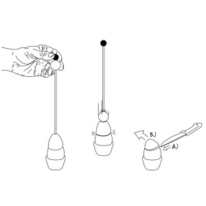 Take 2 | Clack Eierköpfer | Edelstahl | Gelb | präziser Eierschalenschnitt | ergonomisches Design | leicht zu reinigen | Maße: 24 x 4 x 24 cm