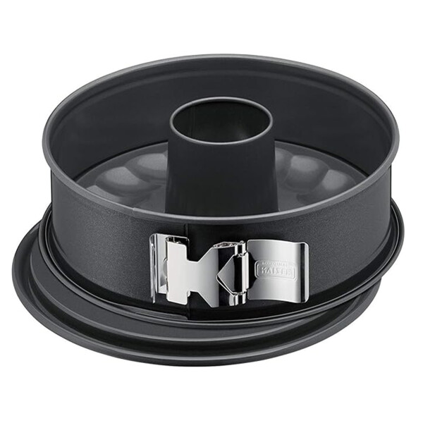Original Kaiser La Forme Plus Springform 28 cm rund, 2 Böden, Flach- und Rohrboden, SafeClick-Verschluss, Emailleboden, beschichtet, schnittfest, auslaufsicher