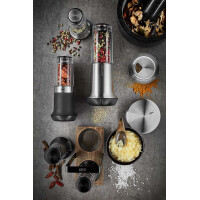GEFU Chilischneider X-PLOSION, Chilimühle, leer, Gewürzschneider für Chili, extra scharf, schwarz