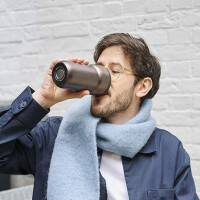 Mepal - Isolierbecher Ellipse - 4 Stunden heiß & 8 Stunden kalt - Thermobecher für Unterwegs - Geeignet als Tee & Kaffeetasse zum Mitnehmen - Passt in alle Becherhalter - 375 ml - Nordic Green