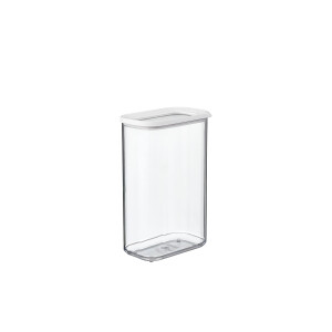 Mepal | Lebensmittelbehälter Rechteckige Modula | Transparente Vorratsbox mit Deckel | Küchenorganizer & Aufbewahrungsbox aus Kunststoff | Stapelbar & Luftdicht | 2000 ml | White