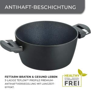 Berndes | Balance Induction Enduro Bratpfanne | langlebig in Schwarz | 28 cm | optimal für gleichmäßige Wärmeverteilung | robustes Aluminium | moderne Küchentechnologie | ideal für den täglichen Gebrauch