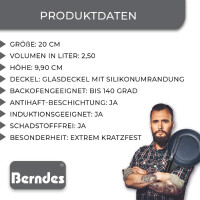 Berndes | Balance Induction Enduro Bratpfanne | langlebig in Schwarz | 28 cm | optimal für gleichmäßige Wärmeverteilung | robustes Aluminium | moderne Küchentechnologie | ideal für den täglichen Gebrauch