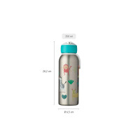 Mepal - Thermoflasche Flip-Up Campus - Isolierte Trinkflaschen für Kinder - Edelstahl Thermosflasche - 9 Stunden heiß & 12 Stunden kalt - BPA-frei - 350 ml - Animal Friends