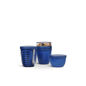 Mepal | Ellipse Promotion-Set | Lunchpot 500 + 200 ml, Fruitpot 600 ml, Snackpot 350 ml | ideal für Essen, Joghurt und Snacks to go | Spülmaschinengeeignet | Vivid Blue