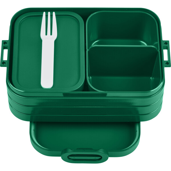 Mepal - Bento Lunchbox Take A Break Midi - Brotdose mit Bento-Box - Meal Prep Box für Sandwiches, Kleine Snacks & Reste - Snack & Mittagessen - Essensbox mit Fächern - 900 ml - Vivid Green