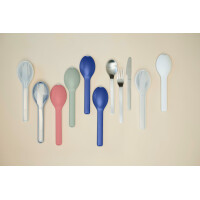 Mepal - Besteck 3-teiliges Set Ellipse - Besteck-Set für unterwegs - Besteht aus einem Messer, Gabel & Löffel - Besteck-Set mit Reiseetui - Edelstahl - Vivid Blue