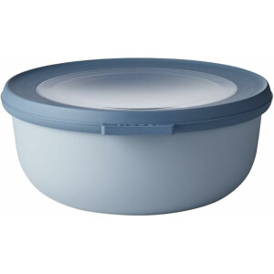 Mepal - Multi Bowl Cirqula Round - Vorratsdose mit Deckel - Geeignet als Luftdichte Aufbewahrungsbox für den Kühlschrank, Mikrowellengeschirr & als Frischhaltedosen - 750 ml - Nordic Blue