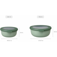 Mepal - Multi Bowl Cirqula Round - Vorratsdose mit Deckel - Geeignet als Luftdichte Aufbewahrungsbox für den Kühlschrank, Mikrowellengeschirr & als Frischhaltedosen - 750 ml - Nordic Blue