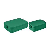 Mepal 2-tlg Take a Break Set  Vivid Green  Groß/Klein  Lunchbox mit Trennwand  ideal für Mealprep  spülmaschinenfest, ABS