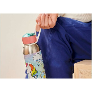 Mepal - Thermoflasche Flip-Up Campus - Isolierte Trinkflaschen für Kinder - Edelstahl Thermosflasche - 9 Stunden heiß & 12 Stunden kalt - BPA-frei - 350 ml - Unicorn
