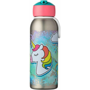 Mepal - Thermoflasche Flip-Up Campus - Isolierte Trinkflaschen für Kinder - Edelstahl Thermosflasche - 9 Stunden heiß & 12 Stunden kalt - BPA-frei - 350 ml - Unicorn