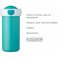 Mepal - Verschlussbecher Campus - Trinkbecher - Auslaufsicherer Wasserflasche für Kinder - Wiederverwendbarer Becher - BPA-frei & Spülmaschinenfest - 300 ml - Disney Princess